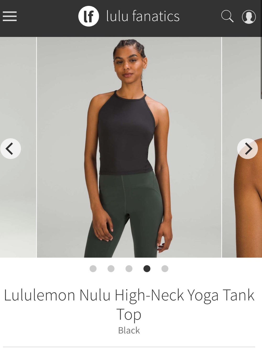 Lululemon Nulu High-Neck Yoga Tank Top Size 8